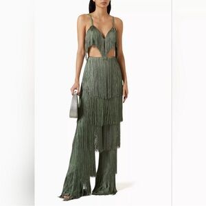 ISO!!! Andrea Iyamah Sage Green Obi Fringe Set in XS or S.